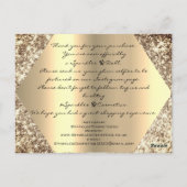 Bedankt voor je aankoop Glitter Gold Logo. Briefkaart (Achterkant)