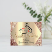 Bedankt voor je aankoop Gold glitter Briefkaart (Staand voorkant)