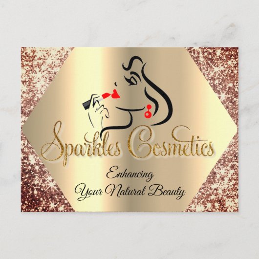 Bedankt voor je aankoop Gold glitter Briefkaart (Voorkant)