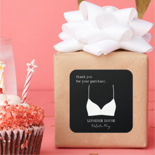 bedankt voor je aankoop Lingerie Boutique Vierkante Sticker