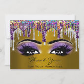 Bedankt voor je aankoop Mustard Holograaf Feestdagenkaart (Voorkant)