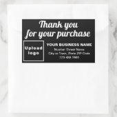 Bedankt voor je aankoop op zwart rechthoekige sticker (Tas)