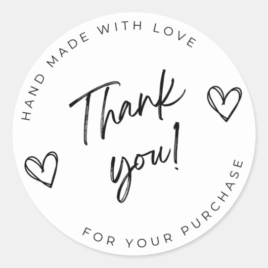 Bedankt voor je aankoop ronde sticker (Voorkant)