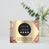 Bedankt voor je aankoop roos Gold Briefkaart (Staand voorkant)