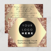 Bedankt voor je aankoop roos Gold Briefkaart (Voorkant / Achterkant)