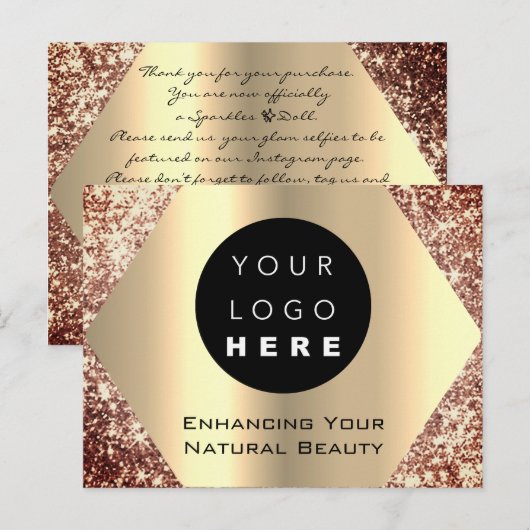 Bedankt voor je aankoop roos Gold Briefkaart (Voorkant / Achterkant)