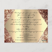 Bedankt voor je aankoop roos Gold Briefkaart (Achterkant)