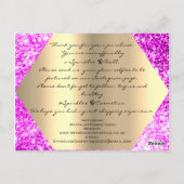 Bedankt voor je aankoop, roze Gold Logo Briefkaart (Achterkant)