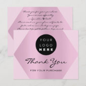 Bedankt voor je aankoop roze Logo Briefkaart (Voorkant / Achterkant)