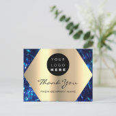 Bedankt voor je aankoop van Navy Gold Logo. Briefkaart (Staand voorkant)