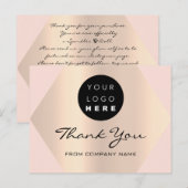 Bedankt voor je aankoop van Roos Gold Logo Briefkaart (Voorkant / Achterkant)