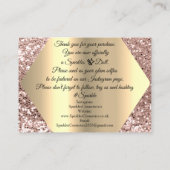 Bedankt voor je aankoop van Roos Gold Logo Visitekaartje (Achterkant)