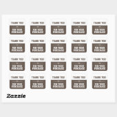 Bedankt voor je aankoop vierkante sticker (Vel)