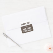 Bedankt voor je aankoop vierkante sticker (Envelop)