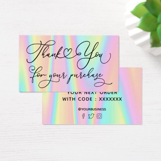 bedankt voor je aankoop visitekaartje (Bureau)