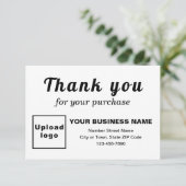 Bedankt voor je aankoop voor je witte platte kaart (Staand voorkant)