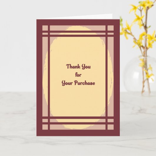 Bedankt voor je aankoopkaart kaart (Gele Bloem)