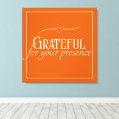 "Bedankt voor je aanwezigheid"  Canvas Afdruk (Insitu (Houten vloer))