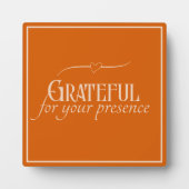 "Bedankt voor je aanwezigheid"  Fotoplaat (Voorkant)