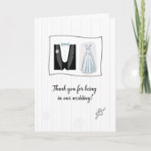 Bedankt voor je aanwezigheid in onze bruiloft Brid Kaart (Voorkant)