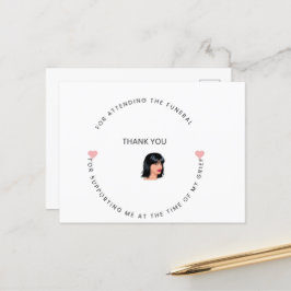 Bedankt voor je aanwezigheid op de begrafenis briefkaart