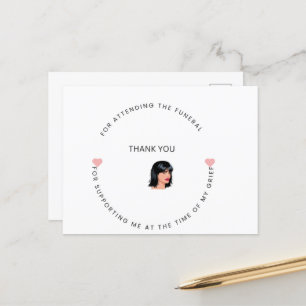 Bedankt voor je aanwezigheid op de begrafenis briefkaart