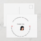 Bedankt voor je aanwezigheid op de begrafenis briefkaart (Voorkant / Achterkant)