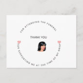 Bedankt voor je aanwezigheid op de begrafenis briefkaart (Voorkant)