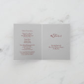 Bedankt voor je aanwezigheid op de begrafenis notitiekaartje (Binnen)