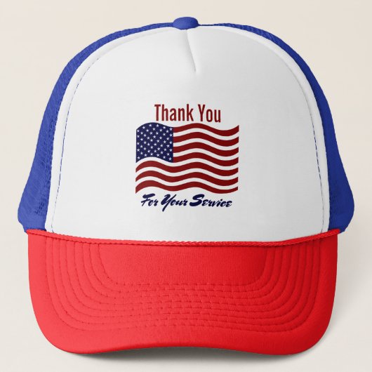 Bedankt voor je Amerikaanse vlag Trucker Pet (Voorkant)