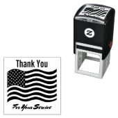 Bedankt voor je Amerikaanse vlag Zelfinktende Stempel (In situ)