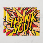 BEDANKT voor je bericht Speech Bubble Fun Retro Briefkaart (Voorkant / Achterkant)