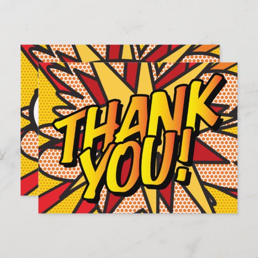 BEDANKT voor je bericht Speech Bubble Fun Retro Briefkaart (Voorkant / Achterkant)