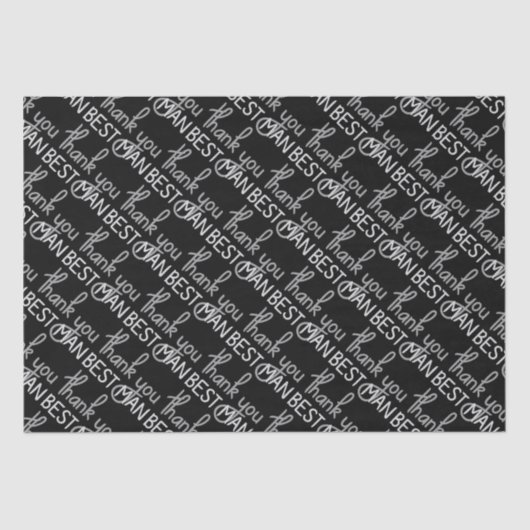 Bedankt voor je beste man tissuepapier (Voorkant)