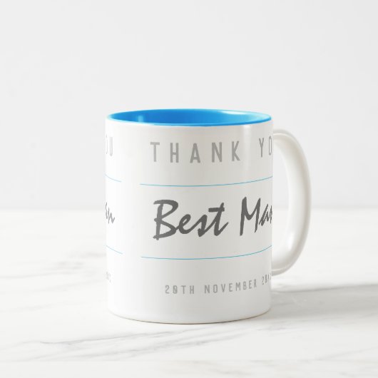 Bedankt voor je beste man tweekleurige koffiemok (Voorkant rechts)