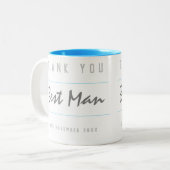 Bedankt voor je beste man tweekleurige koffiemok (Voorkant links)