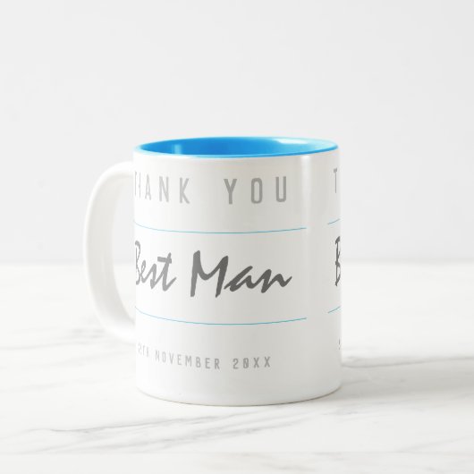 Bedankt voor je beste man tweekleurige koffiemok (Voorkant links)