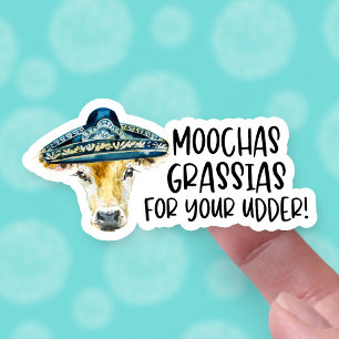 Bedankt voor je bestelling Funny Koe Pun Business Sticker