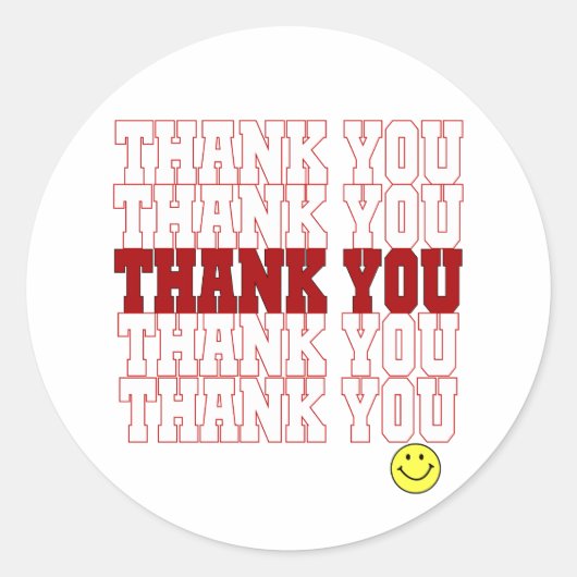 Bedankt voor je boodschappentas ronde sticker (Voorkant)