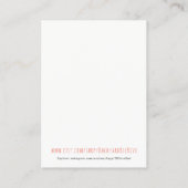 Bedankt voor je briefje | Ontworpen voor makers Visitekaartje (Achterkant)