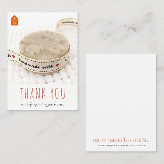 Bedankt voor je briefje | Ontworpen voor makers Visitekaartje (Voorkant / Achterkant)