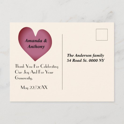 Bedankt voor je Briefkaart (Achterkant)