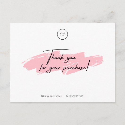 Bedankt voor je Briefkaart voor aankoop (Voorkant)