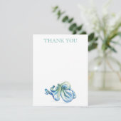 Bedankt voor je briefkaart Waterverf Octopus (Staand voorkant)