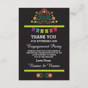 Bedankt voor je bruiloft Fiesta Mexicaanse kaart