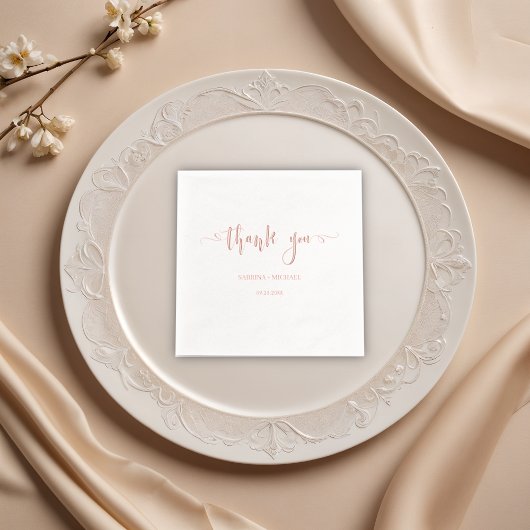 Bedankt voor je bruiloft folie servetten