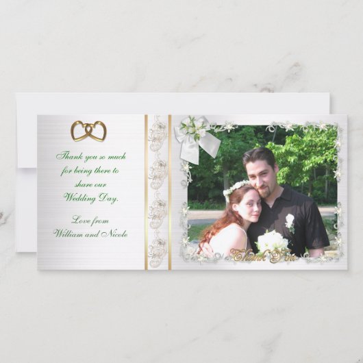 Bedankt voor je bruiloft foto-kaart (Voorkant)