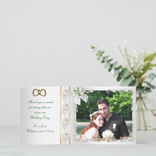 Bedankt voor je bruiloft foto-kaart (Staand voorkant)