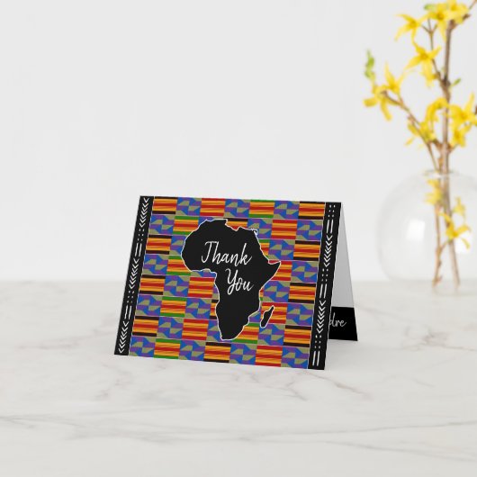 Bedankt voor je bruiloft Kaart Africa Geïnspireerd (Gele Bloem)