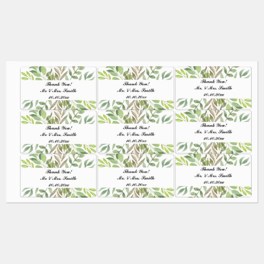 Bedankt voor je bruiloft labels (Vel)